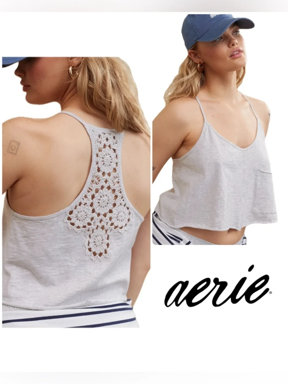NWOT Aerie Summer House Crochet Back
Cropped Tank Top - Picture 10 of 10